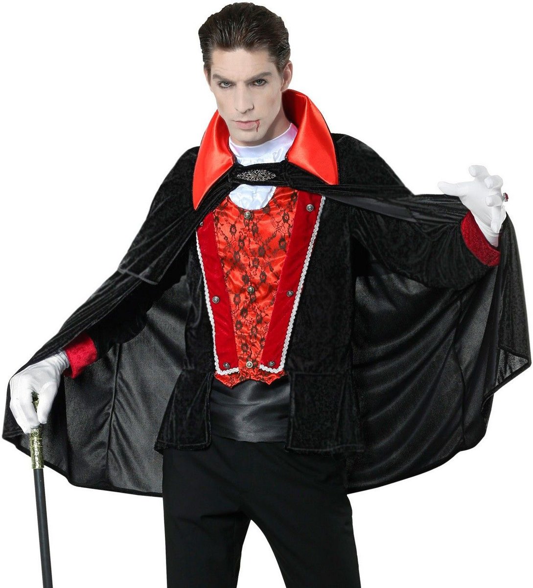 Vampier & Dracula Kostuum | Victoriaanse Vampier Gracio | Man | Medium | Carnaval kostuum | Verkleedkleding